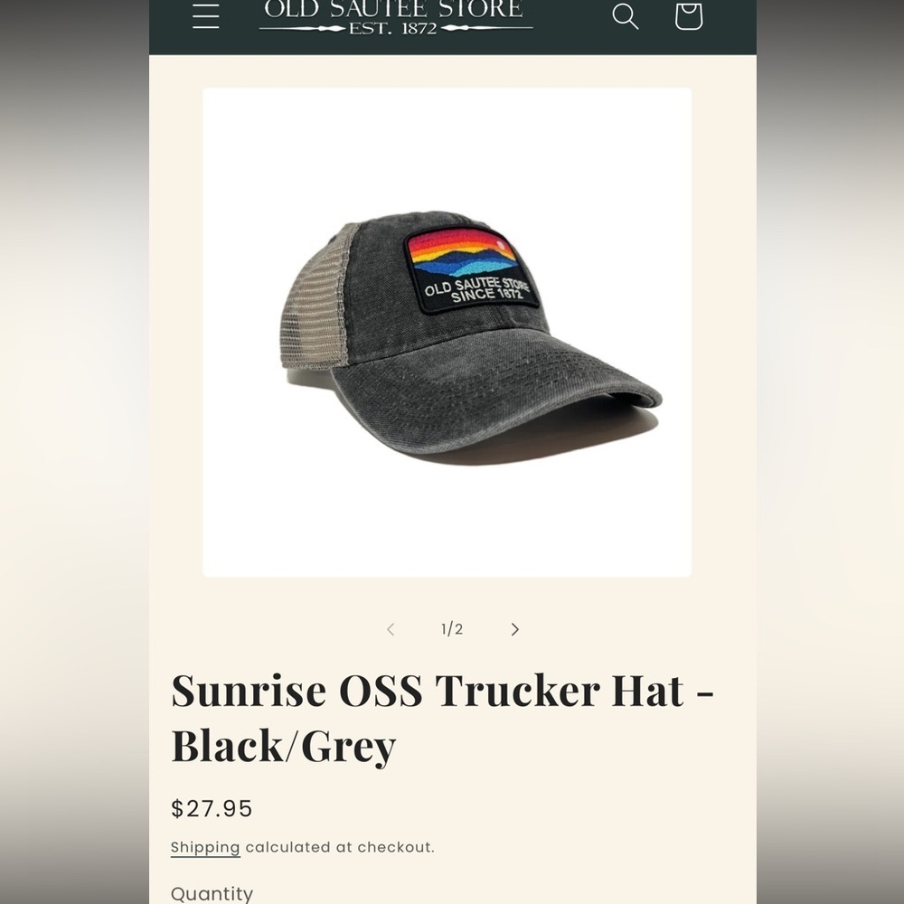 Sunrise Trucker Hat - Black and Gray
